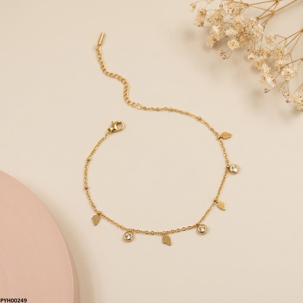 Stainless Steel Tree/Round Drop Anklet