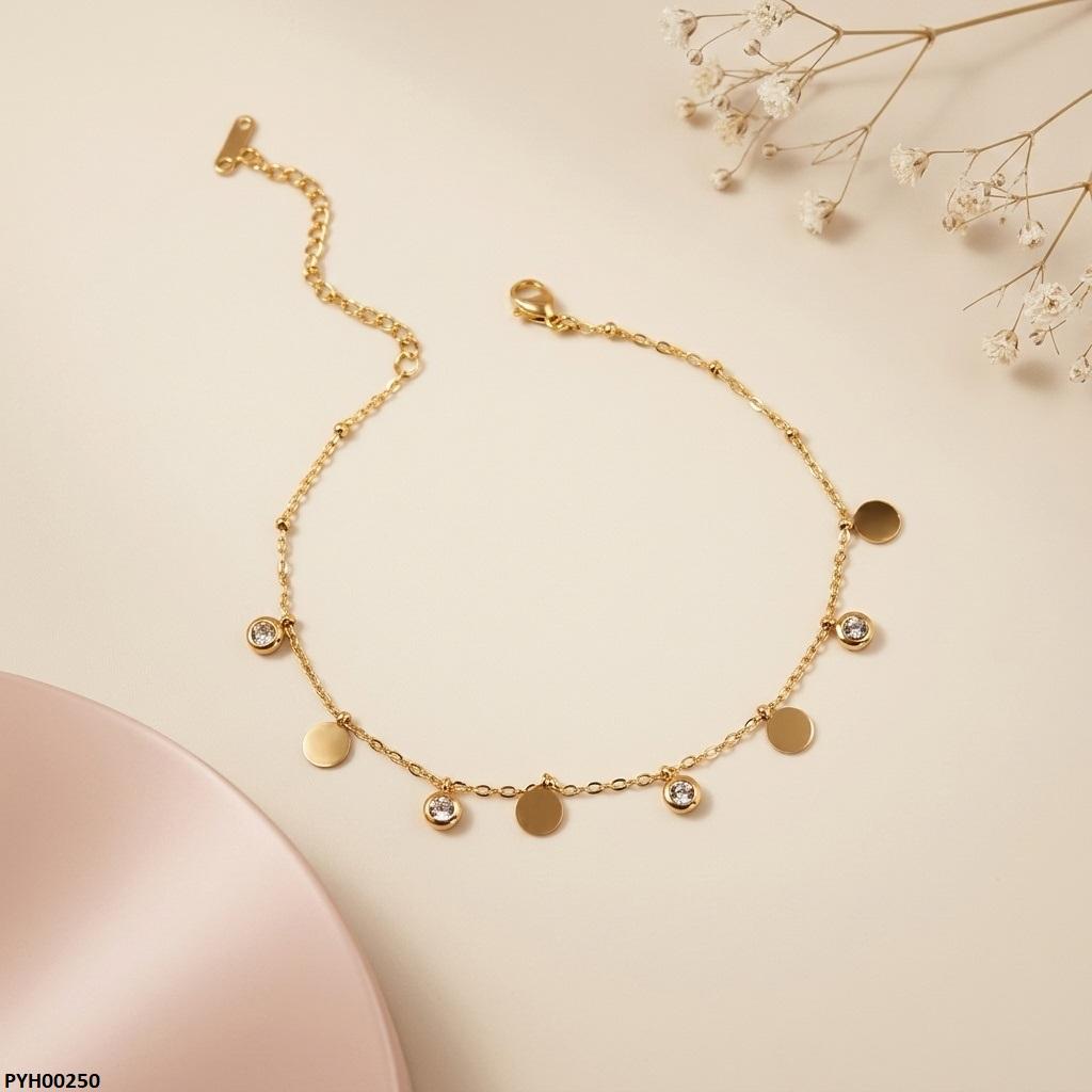 Stainless Steel Round Drop Anklet