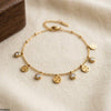 Stainless Steel Round/Flower Drop Anklet