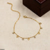 Stainless Steel Triangle/Round Drop Anklet