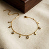 Stainless Steel Diamond/Round Drop Anklet