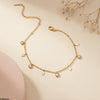 Stainless Steel Diamond/Round Drop Anklet