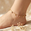 Stainless Steel Diamond/Round Drop Anklet