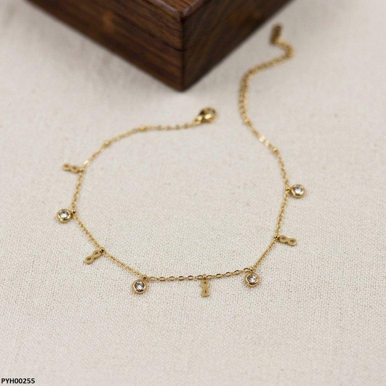 Stainless Steel Infinity/Round Drop Anklet