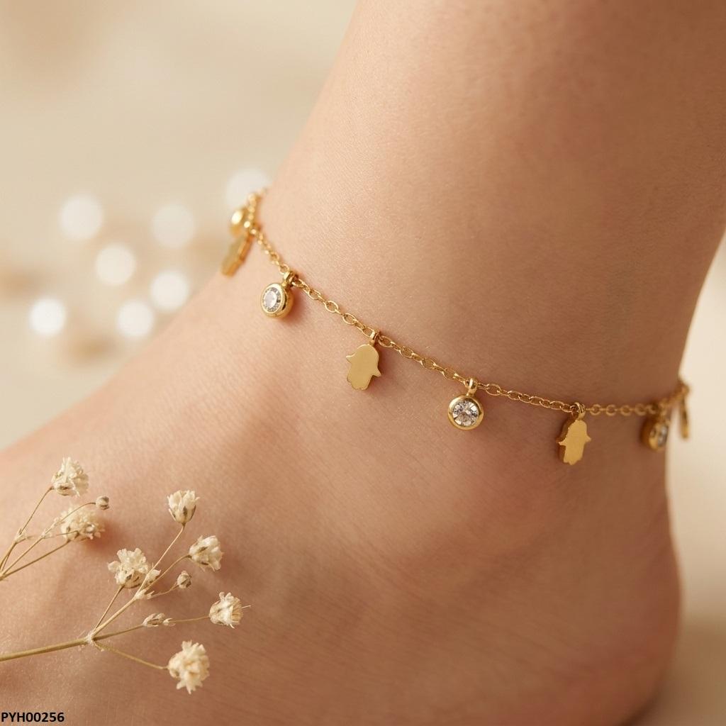 Stainless Steel Penguin/Round Drop Anklet