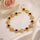 Flower Stone Single Anklet