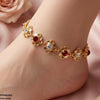 Flower Stone Single Anklet