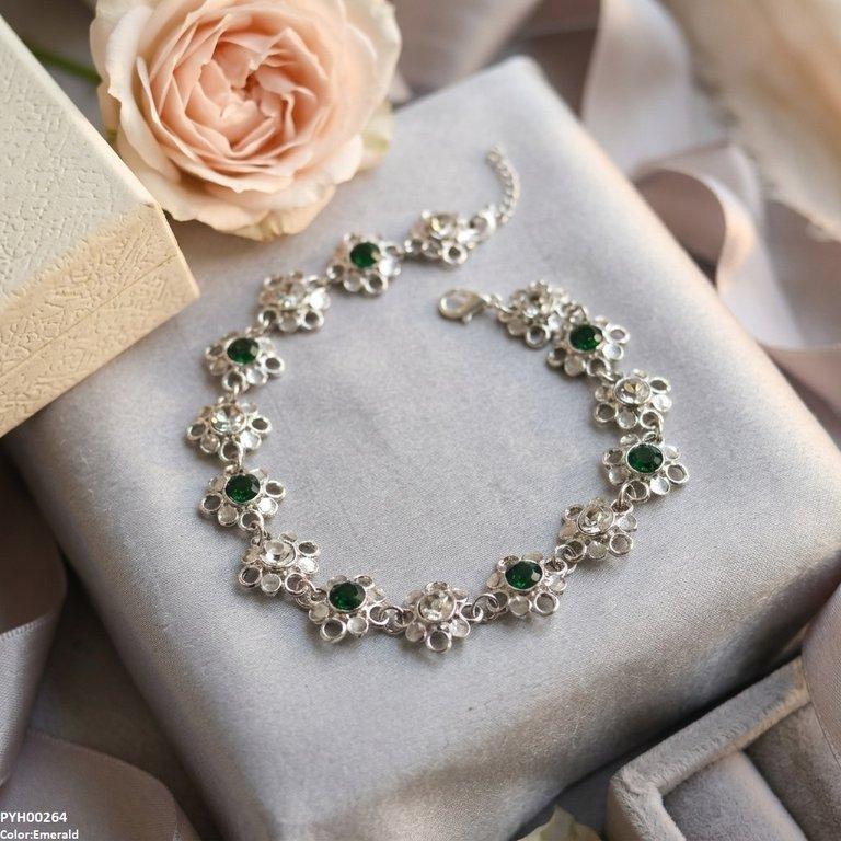 Flower Stone Single Anklet