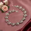 Flower Stone Single Anklet