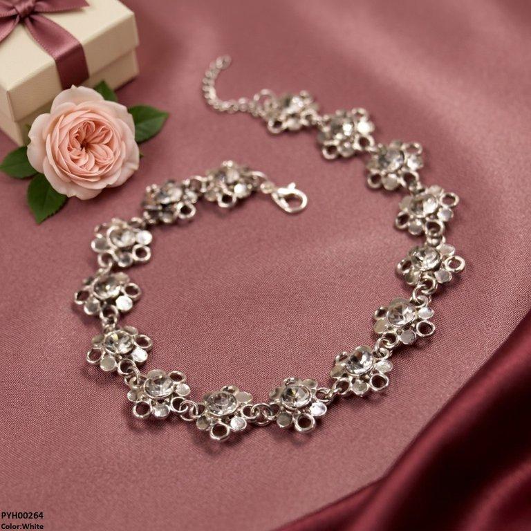 Flower Stone Single Anklet