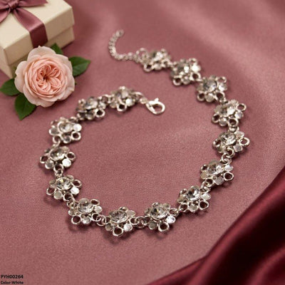 Flower Stone Single Anklet