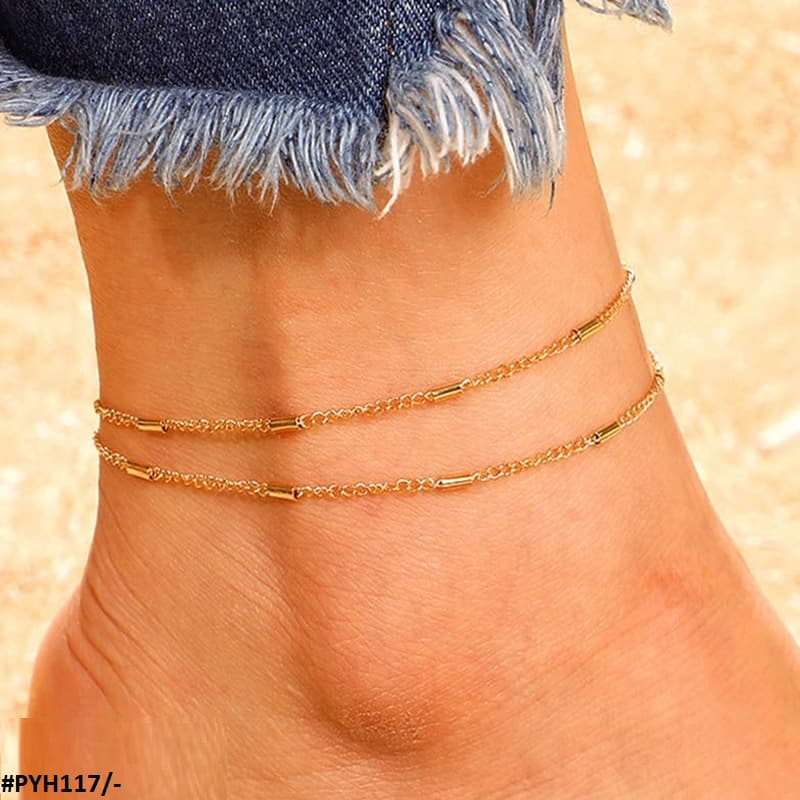 Baguette Curb 1 Foot Anklets