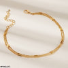 Baguette Curb 1 Foot Anklets