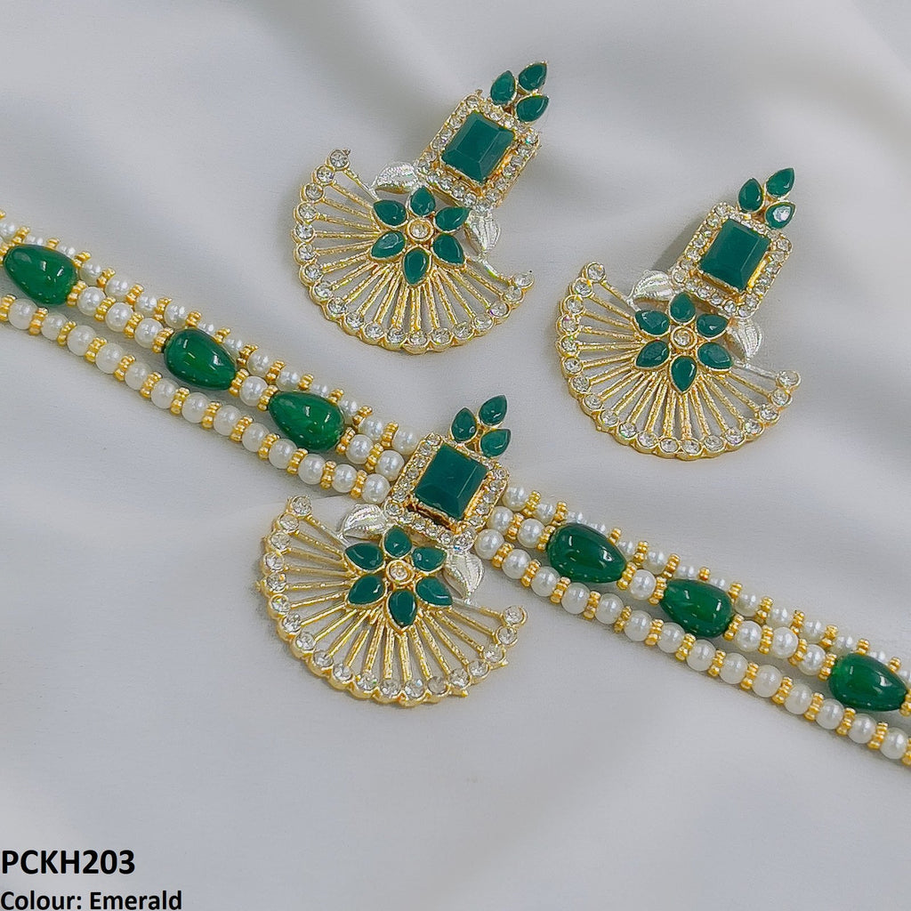 Square Flower Choker Set