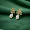 Flower Pearl Drop Earrings