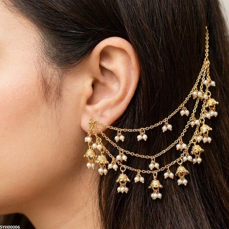 Round Pearl Bell Drop Pair Sahara