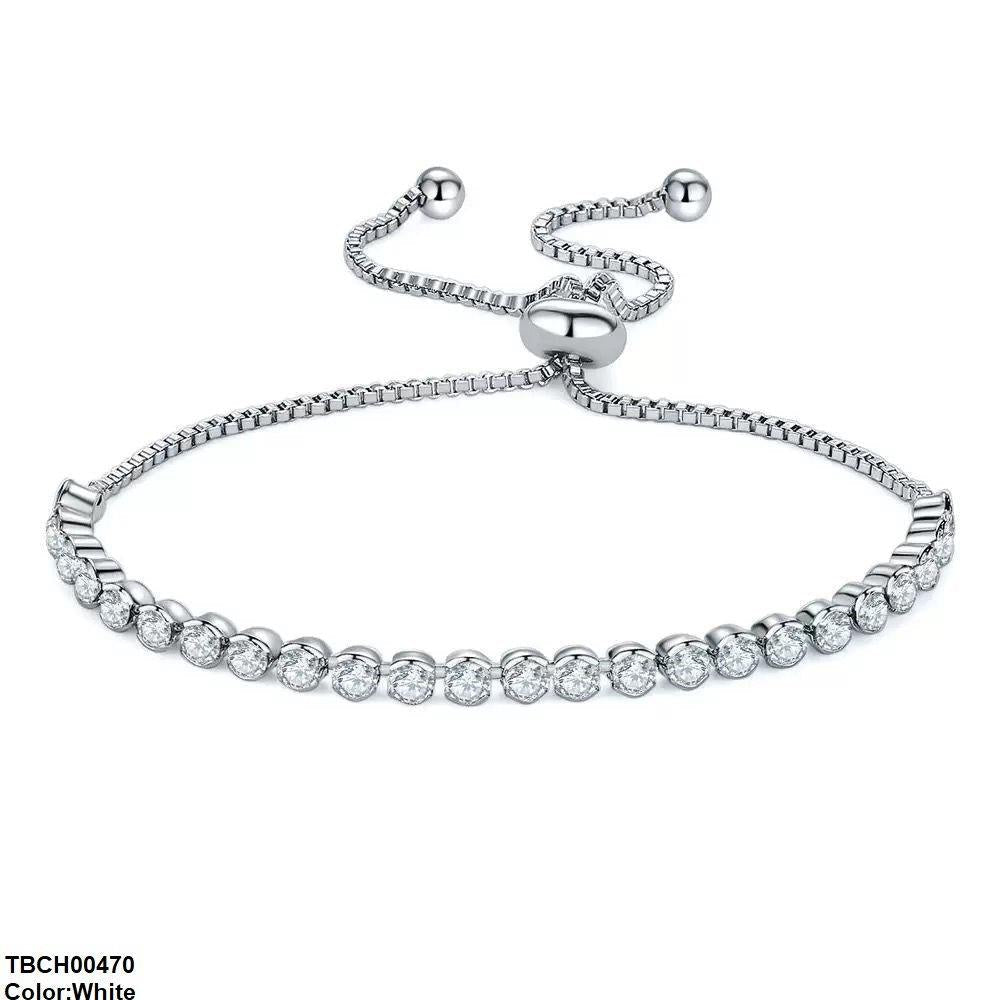 Round Stone Link Bracelet