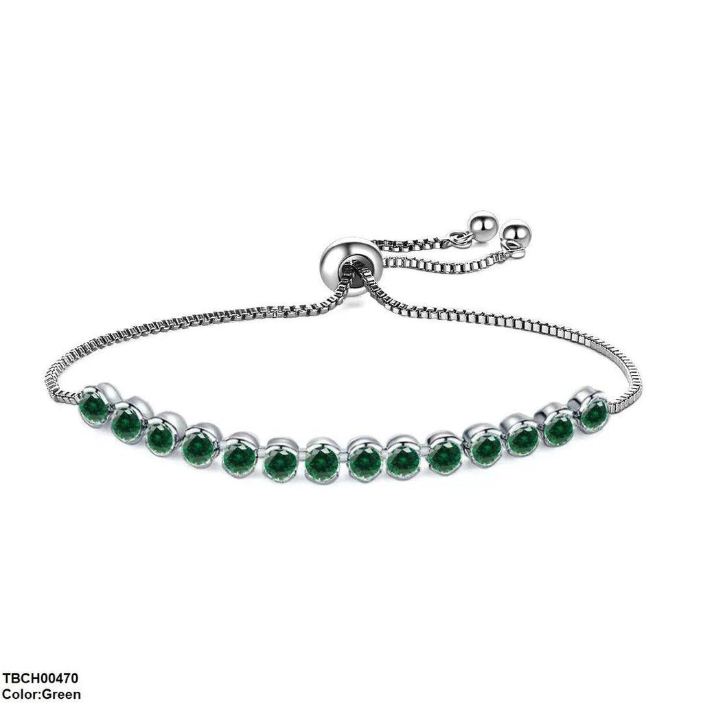 Round Stone Link Bracelet