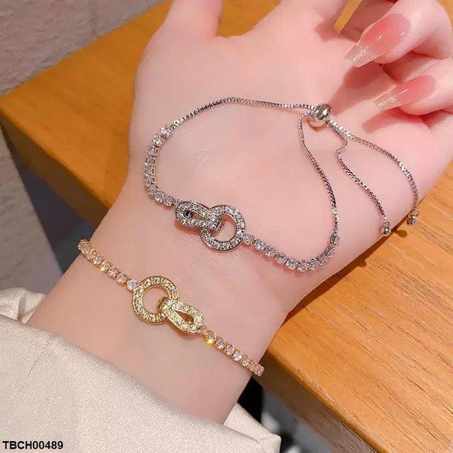 Interlocking Circle Bracelet Adjustable
