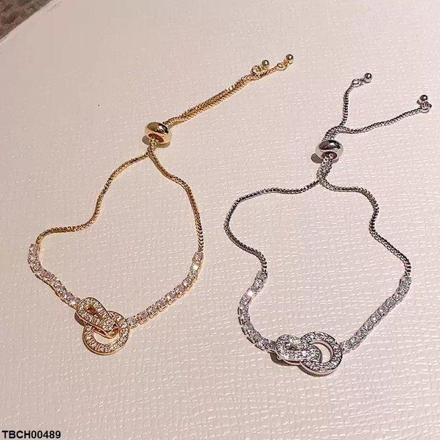 Interlocking Circle Bracelet Adjustable