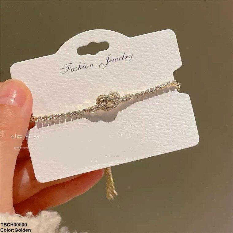 Pave Knot Bracelet Adjustable