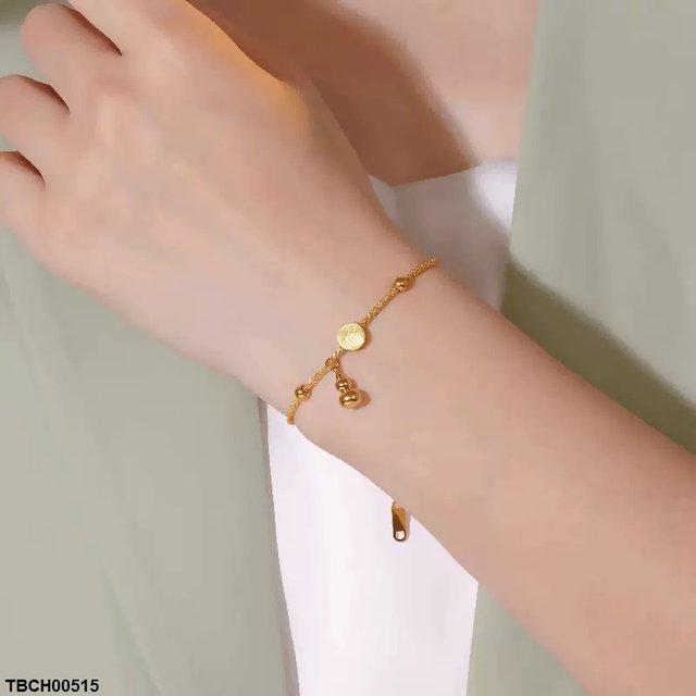 Stainless Steel Round Drop Bracelet