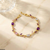 Tulip Leaf Multi Stone Bracelet