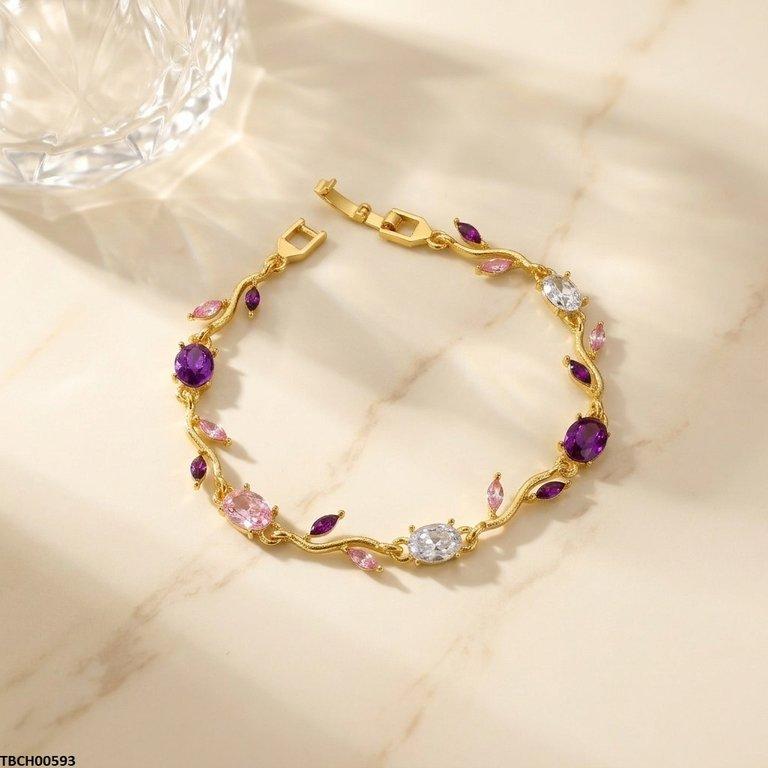 Tulip Leaf Multi Stone Bracelet