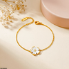 Stainless Steel Flower Bracelet