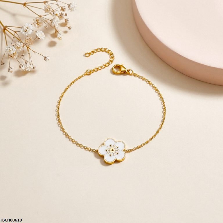 Stainless Steel Flower Bracelet