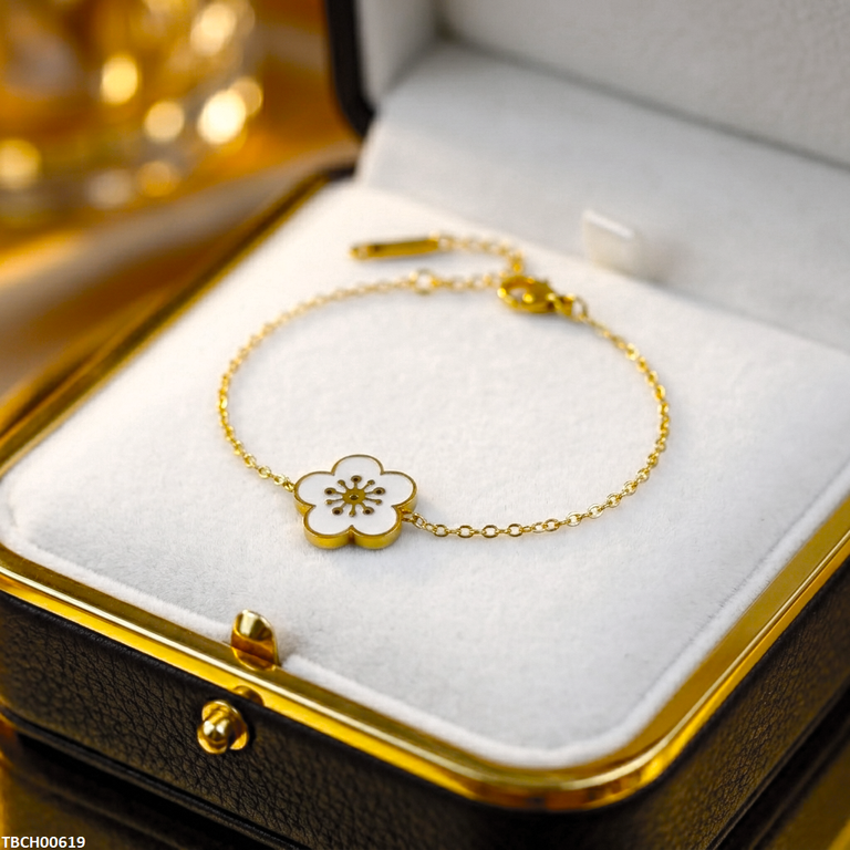 Stainless Steel Flower Bracelet