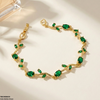 High Zircon Tulip Leaf Bracelet