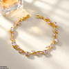 High Zircon Tulip Leaf Bracelet