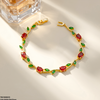 High Zircon Tulip Leaf Bracelet