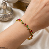 High Zircon Tulip Leaf Bracelet