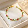 High Zircon Tulip Leaf Bracelet