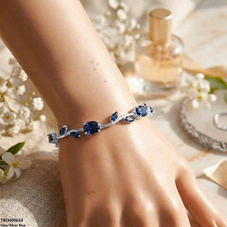 High Zircon Tulip Leaf Bracelet