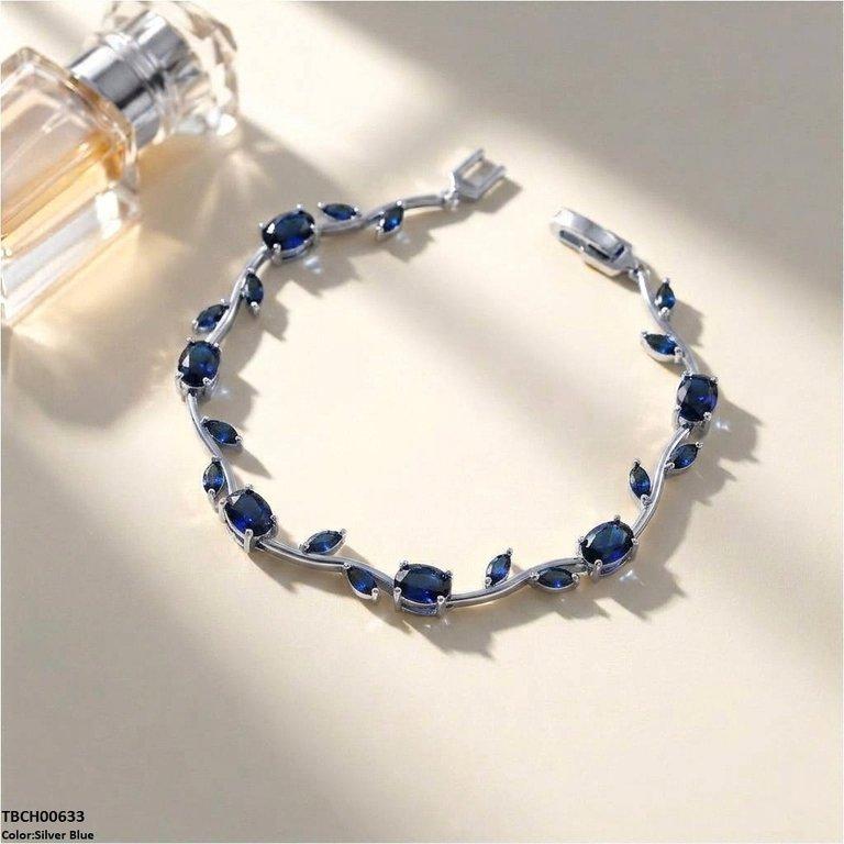 High Zircon Tulip Leaf Bracelet