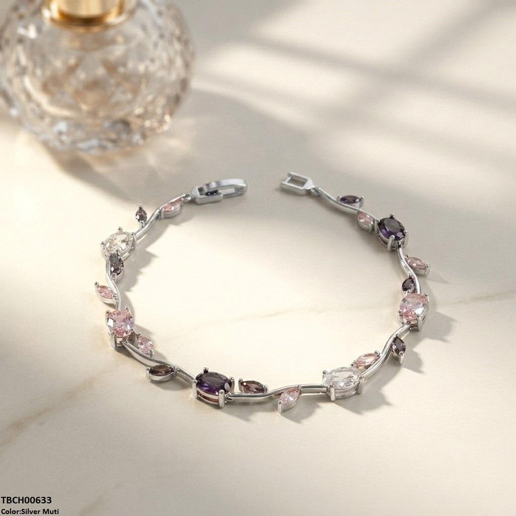 High Zircon Tulip Leaf Bracelet