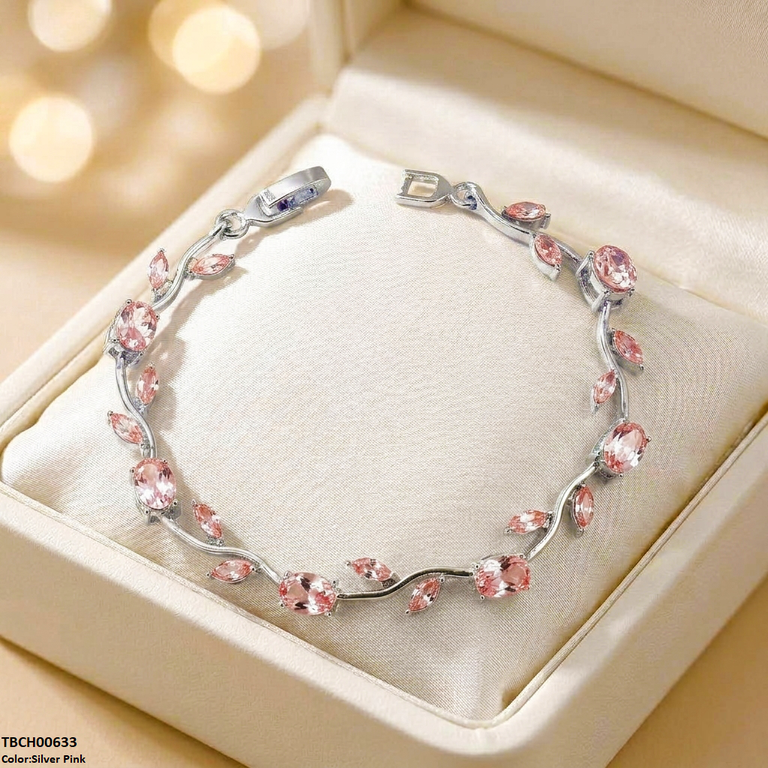 High Zircon Tulip Leaf Bracelet