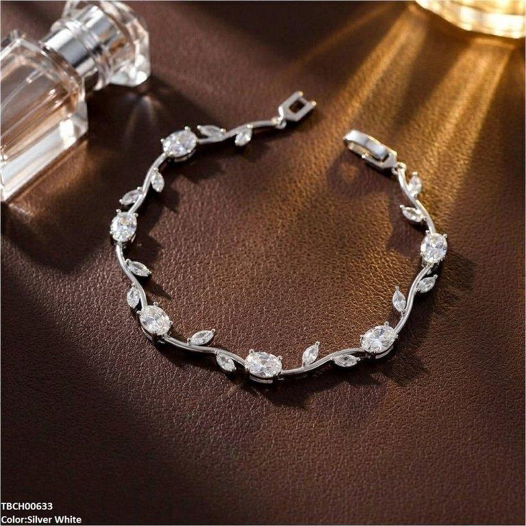 High Zircon Tulip Leaf Bracelet