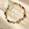 Tulip Leaf Multi Stone Bracelet