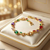 Tulip Leaf Multi Stone Bracelet