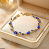 Tulip Blue Leaf Stone Bracelet