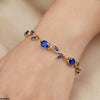 Tulip Blue Leaf Stone Bracelet