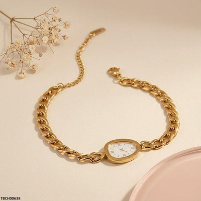 Oval Watch Design Stainless Steel Bracelet