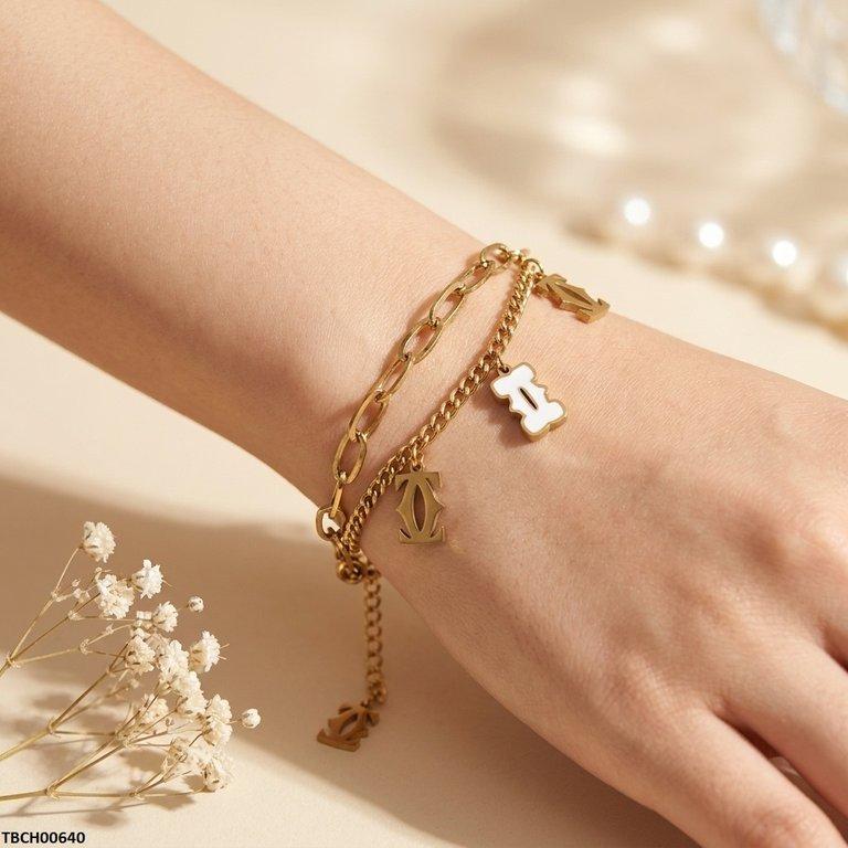 Link Double Chain Stainless Steel Bracelet