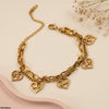 Heart Link Double Chain Stainless Steel Bracelet