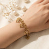 Heart Link Double Chain Stainless Steel Bracelet