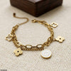 Clover Flower Double Link Chain Stainless Steel Bracelet